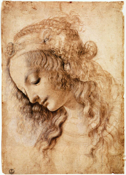 Leonardo Da Vinci Woman's Head Kanvas Tablo Resim