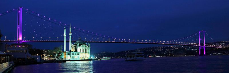 İstanbul Boğaz Köprüsü ve Ortaköy Camii KanvasTablo
