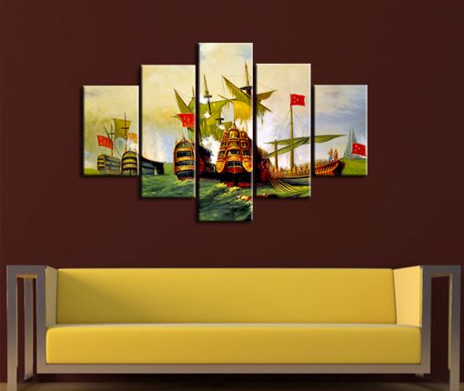  Kanvas Tablo Savaş Gemileri