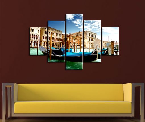  Venedik Gondol Kanvas Tablo