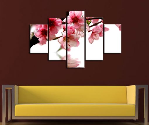  Şeftali Çiçeği Kanvas Tablo