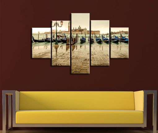  Gondollar Venedik Kanvas Tablo