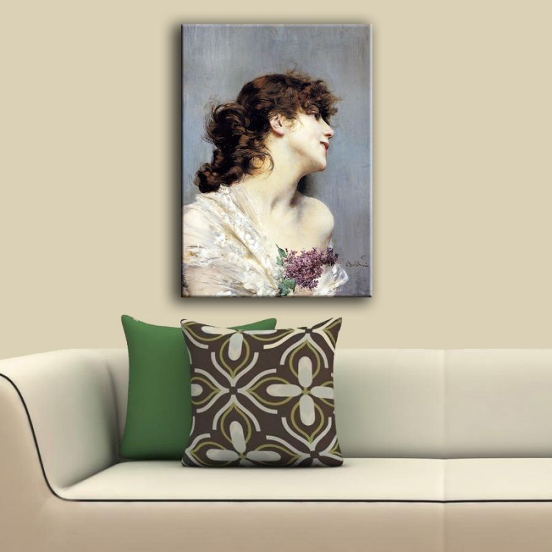 B Giovanni Profile of a Young Woman Kanvas Tablo